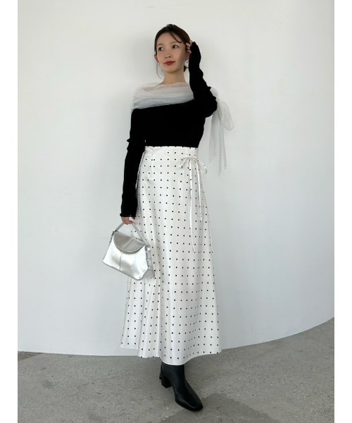 FRAY I.D（フレイ・アイディー） スカート ハイウエストサテンナロー