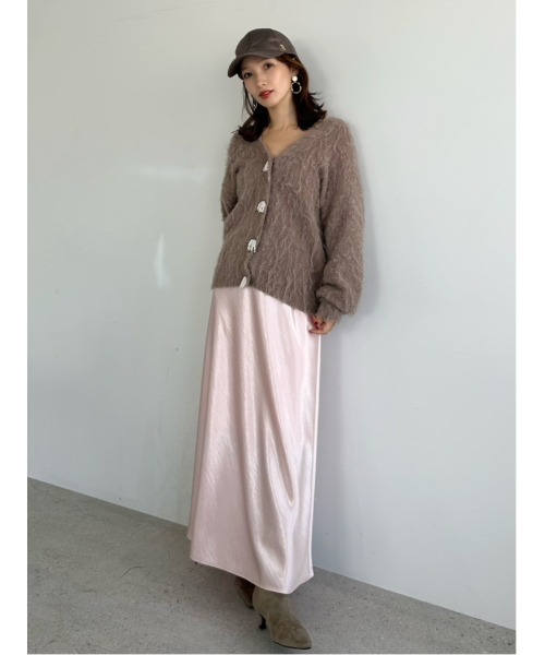 FRAY I.D（フレイ・アイディー） スカート ハイウエストサテンナロー