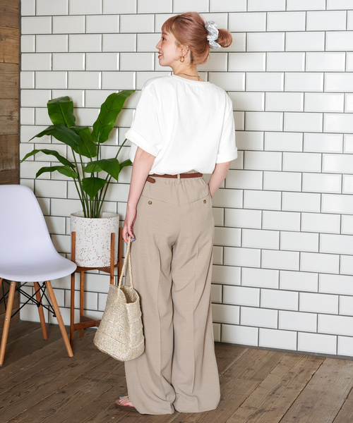 「B.C STOCK」 「Gleamy」半袖Tシャツ FREE ホワイト×ホワイト レディース_画像5