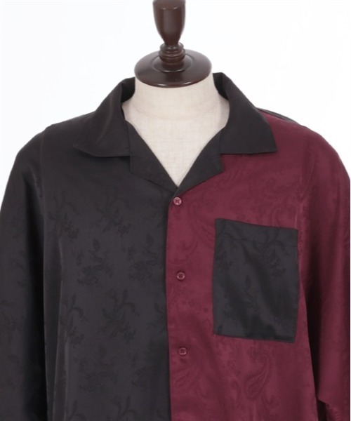 「AXES-X」 7分袖シャツ LARGE パープル メンズ_画像8