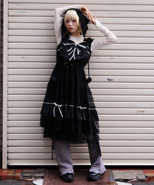 axes femme（アクシーズ ファム） ワンピース リボンセットレース