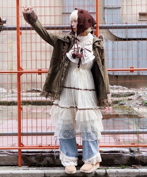 axes femme（アクシーズ ファム） ワンピース リボンセットレース