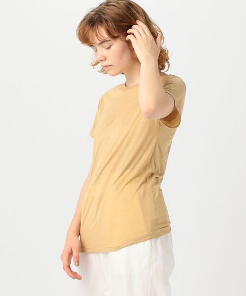「BASERANGE」 半袖Tシャツ S ベージュ系その他 レディースの画像