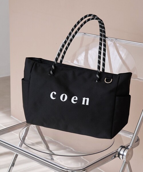 coen（コーエン） ショルダーバッグ バッグ ロゴ ポリキャンバス