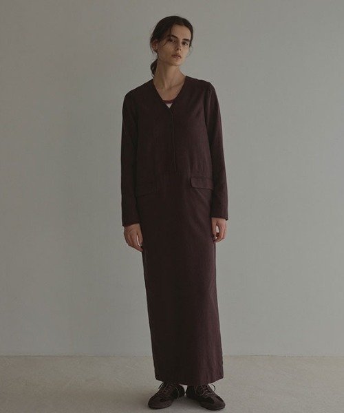 ETRE TOKYO（エトレトウキョウ） ワンピース VネックIラインロング