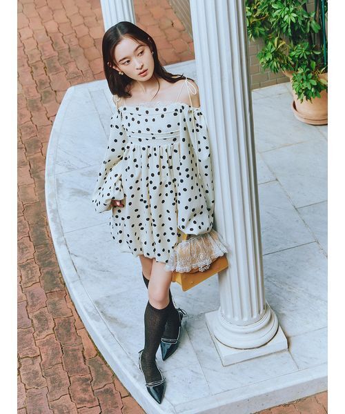 LILY BROWN（リリーブラウン） バルーンミニドレス レディース