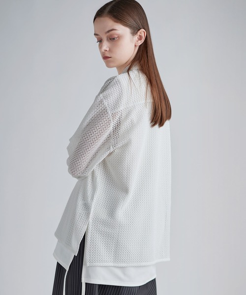 「SOCCE」 長袖ポロシャツ S ホワイト メンズ_画像6