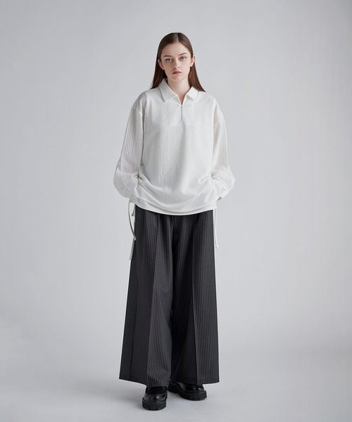 「SOCCE」 長袖ポロシャツ S ホワイト メンズ_画像9