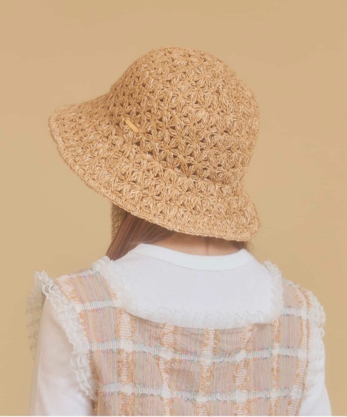 「kaorinomori」 ストローハット M/57.5cm ベージュ レディース_画像9