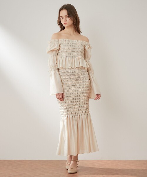 「ME COUTURE」 ロングスカート FREE グリーン レディース_画像3