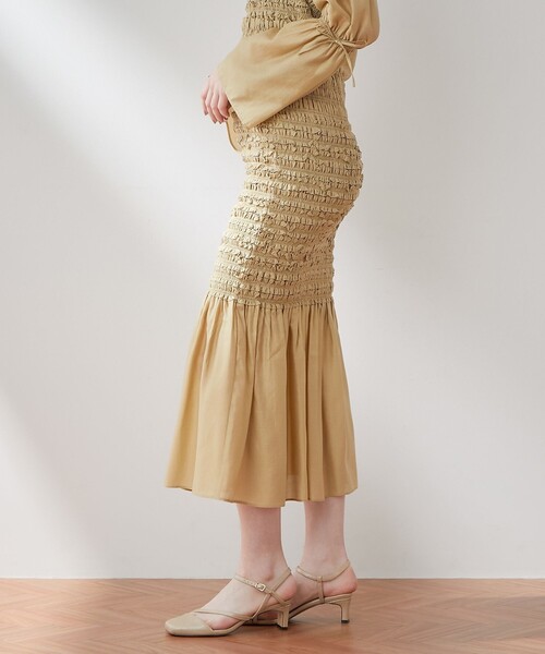 「ME COUTURE」 ロングスカート FREE グリーン レディース_画像4