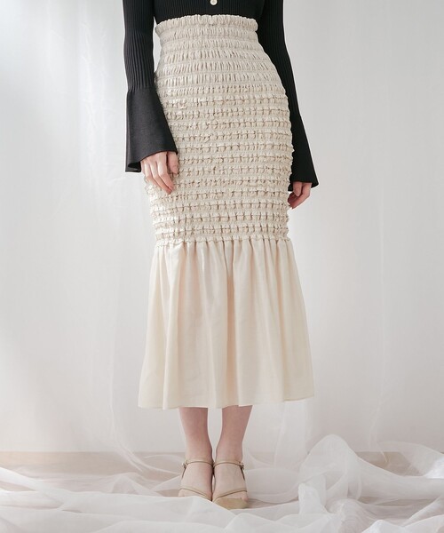 「ME COUTURE」 ロングスカート FREE グリーン レディース_画像6