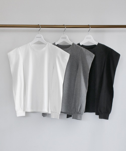 「ELFRANK」 長袖カットソー FREE オフホワイト レディース_画像2