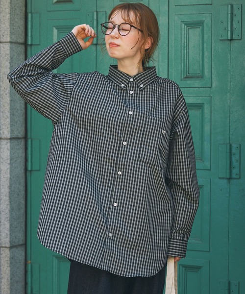 「MONO-MART」 長袖シャツ L ブルー レディース_画像4