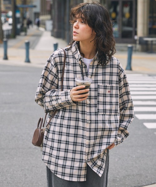 「MONO-MART」 長袖シャツ L ブルー レディース_画像6