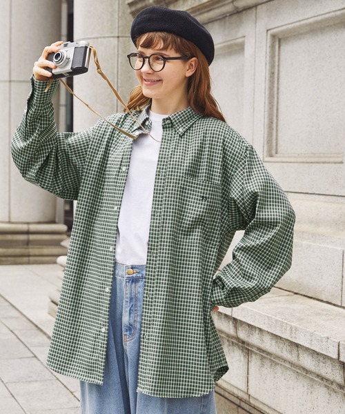 「MONO-MART」 長袖シャツ L ブルー レディース_画像9