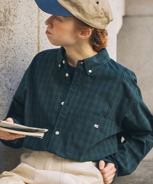 「MONO-MART」 長袖シャツ L ブルー レディース_画像10