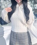 パーカー ケーブルヘンリーネックニットパーカー...の詳細画像3