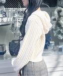 パーカー ケーブルヘンリーネックニットパーカー...の詳細画像4