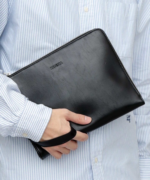 REGiSTA（レジスタ） クラッチバッグ スプリットレザー（牛床革） L字