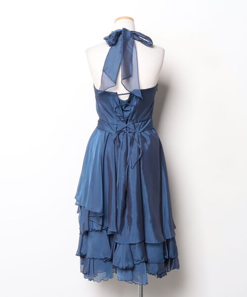 「Genet Vivien」 ホルターネックワンピース 9 ネイビー レディース_画像2