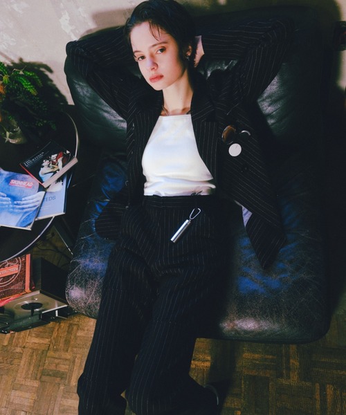 「Six M」 スラックス FREE オフホワイト レディース_画像2