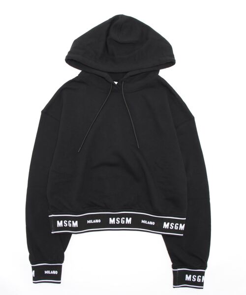 MSGM（エムエスジーエム） プルオーバーパーカー X-SMALL ブラック 