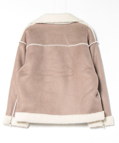 「SpRay」 ライダースジャケット FREE アイボリー レディース_画像2