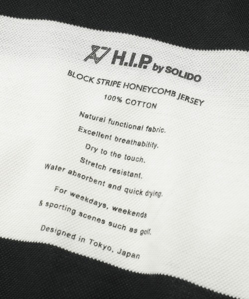 「H.I.P. by SOLIDO」 半袖ポロシャツ 02 ホワイト メンズ_画像9