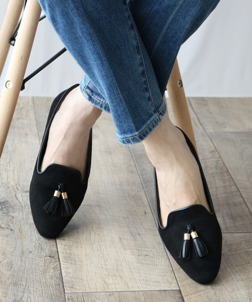 「Fin」 フラットパンプス 24.5cm ブラウン レディース_画像3