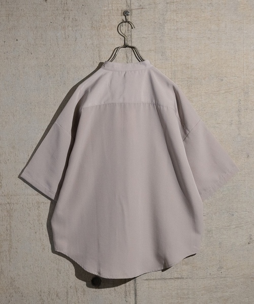「JOHN'S CLOSET」 「HALHAM」半袖シャツ LARGE グリーン メンズ_画像4