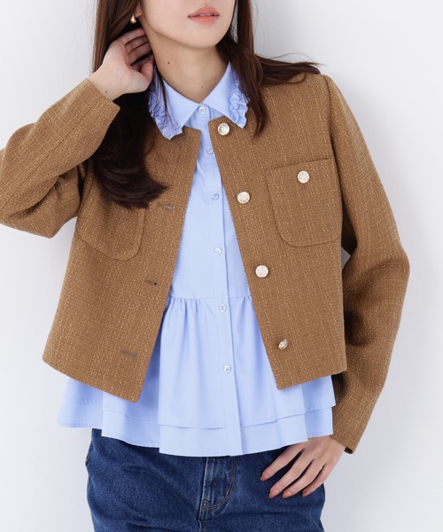 ナチュラルビューティー　ツイード　コート　ベージュ　ジャケット 楽天市場】ツイード（ブランドナチュラルビューティーベーシック