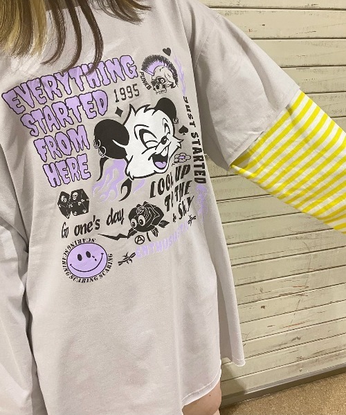 「Candy Stripper」 長袖ワンピース 2 パープル レディース_画像7