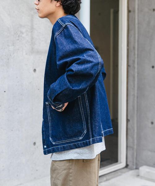 「FORK&SPOON」 デニムジャケット 4 ブルー メンズ_画像7