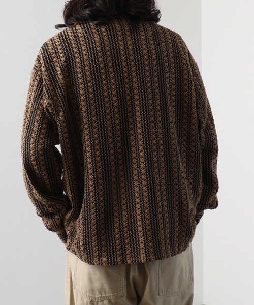 「SUGGESTION」 長袖シャツ L グリーン メンズ_画像7