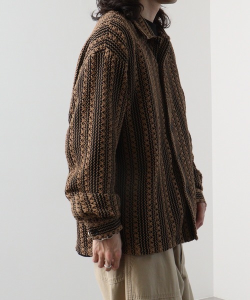 「SUGGESTION」 長袖シャツ L グリーン メンズ_画像8