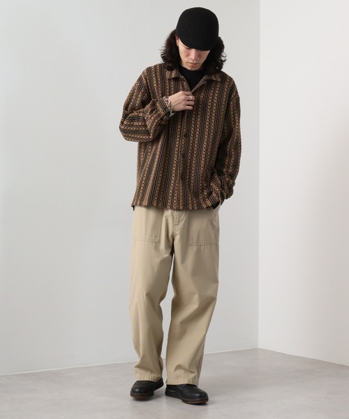 「SUGGESTION」 長袖シャツ L グリーン メンズ_画像9