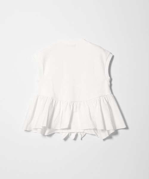 tシャツ 「EMMEL REFINES」EM テレコフリル ギャザー プルオーバー レディースの画像
