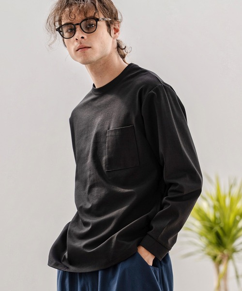 ロンT 専用 CAMBIO（カンビオ） tシャツ mlt5597-ドレッシーポンチポケ付ロンT