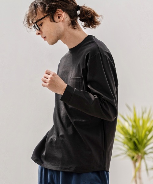 CAMBIO（カンビオ） tシャツ mlt5597-ドレッシーポンチポケ付ロンT