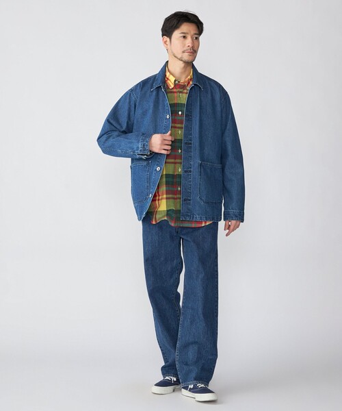濃紺美品 日本製 ships シップス カバーオール デニムジャケット M SHIPS（シップス） カバーオール SHIPS: AUTHENTIC デニム