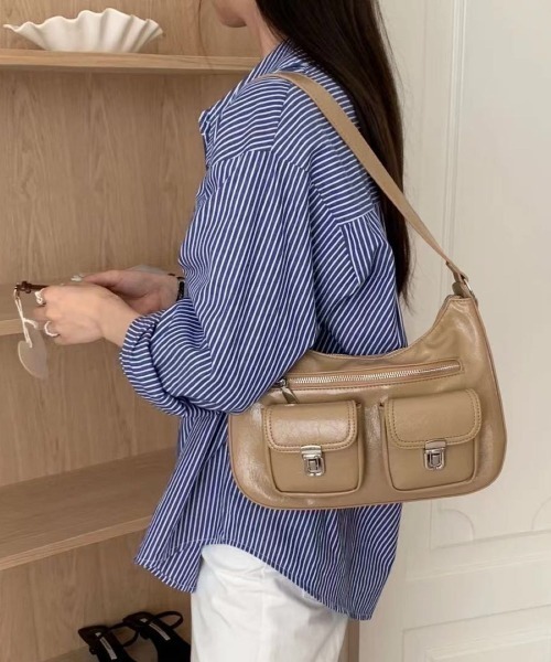 Lips ショルダーバッグ バッグ ダブルポケット 2WAYショルダーバッグ