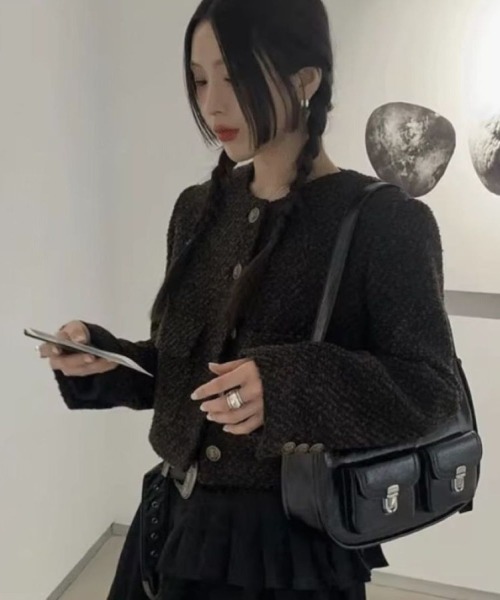 Lips ショルダーバッグ バッグ ダブルポケット 2WAYショルダーバッグ