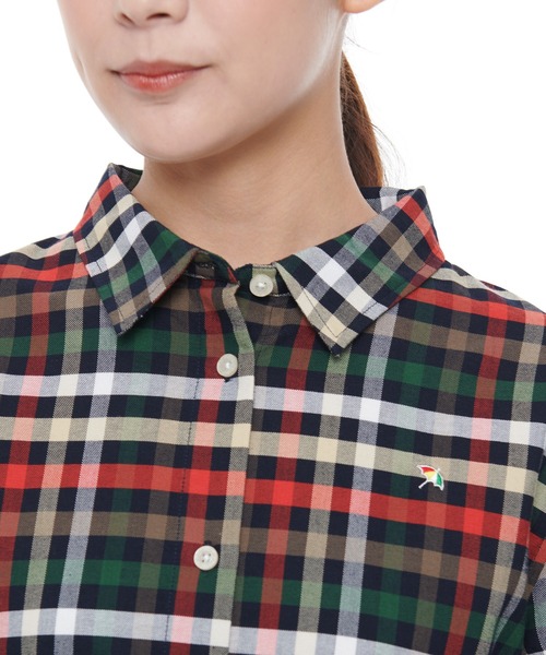 「Arnold Palmer」 シャツワンピース S ベージュ レディース_画像2