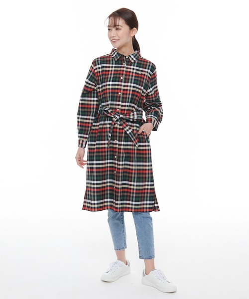 「Arnold Palmer」 シャツワンピース S ベージュ レディース_画像7