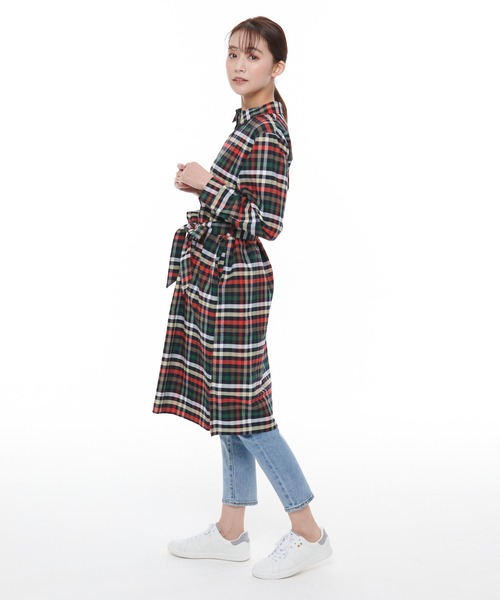 「Arnold Palmer」 シャツワンピース S ベージュ レディース_画像8