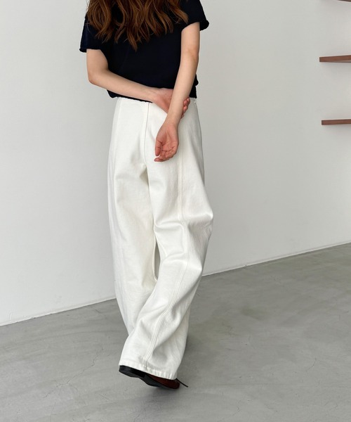 「CANAL JEAN」 デニムパンツ SMALL ライトブルー レディースの画像