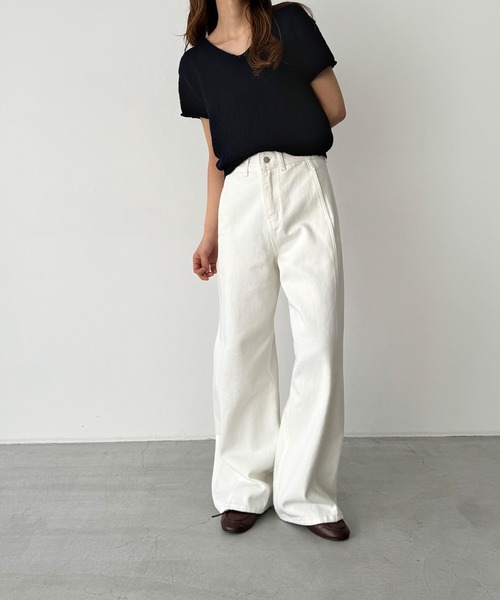 「CANAL JEAN」 デニムパンツ SMALL ライトブルー レディースの画像