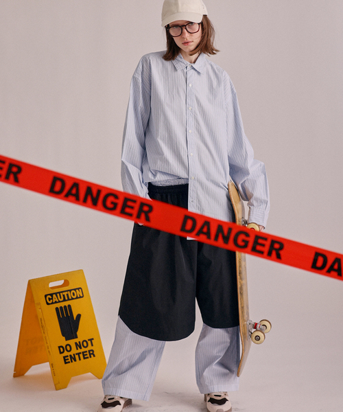 ブラウス シャツ 「VAS-Y LENTEMENT」 POPLIN STRIPE REGULAR COL レディースの画像