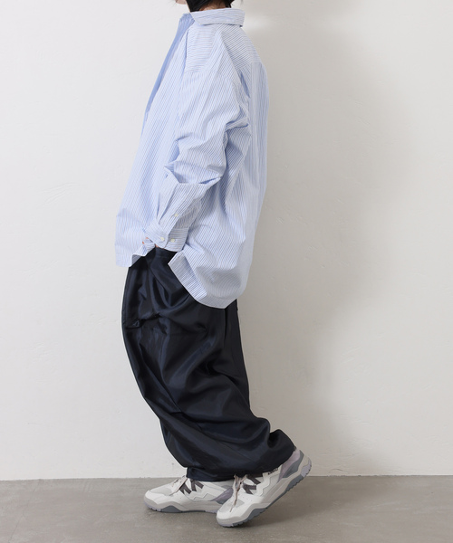 ブラウス シャツ 「VAS-Y LENTEMENT」 POPLIN STRIPE REGULAR COL レディースの画像